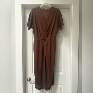 Noonday Collection Rich Brown Midi Dress